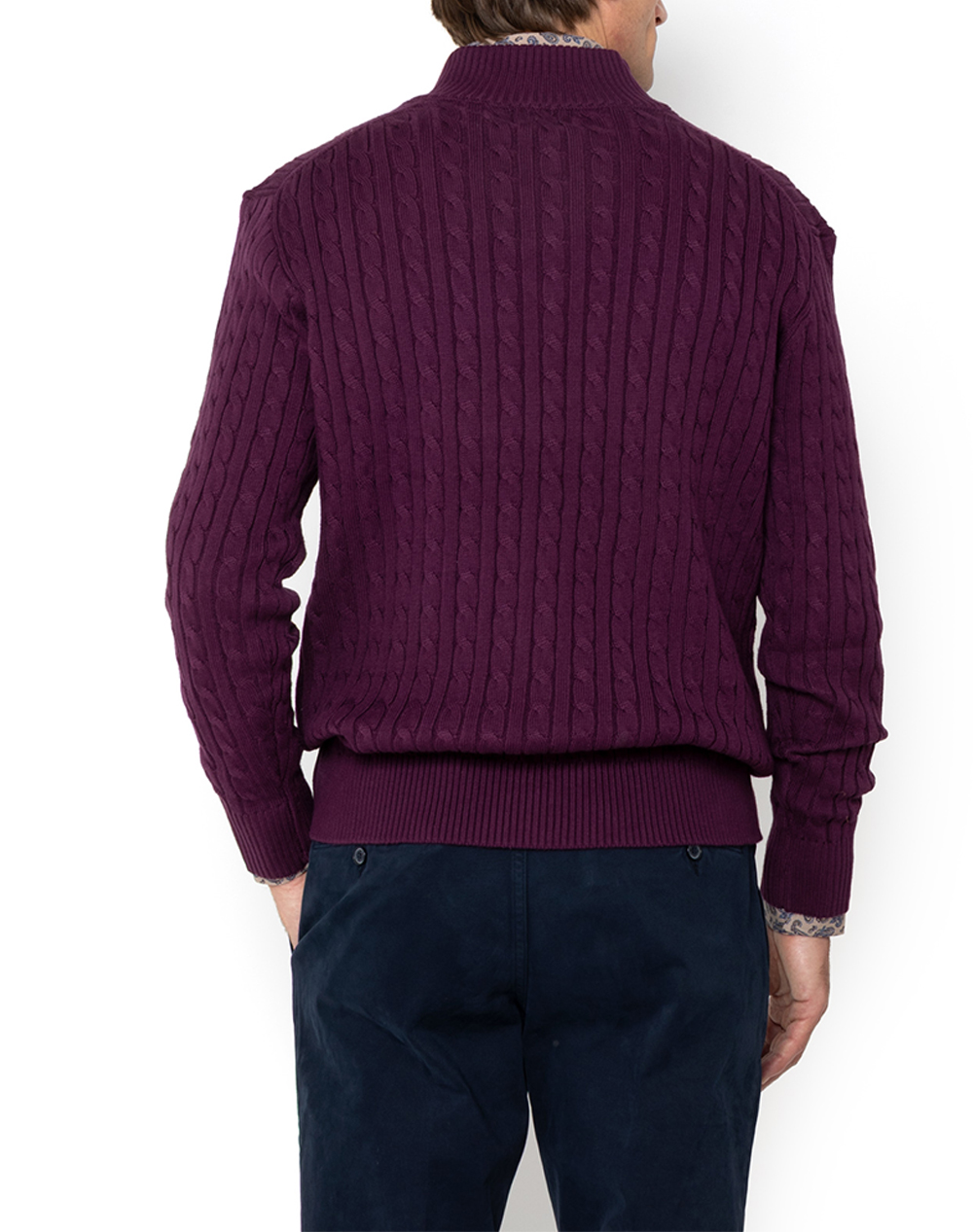 THE BOSTONIANS KNITTING HALF-ZIP REGULAR FIT