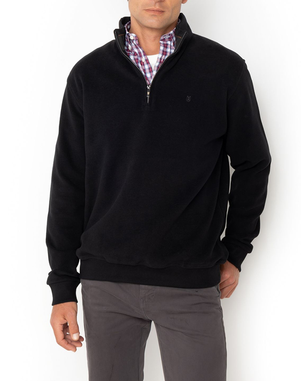 THE BOSTONIANS COTTON SWEATSHIRT HALF ZIP REGULAR FIT