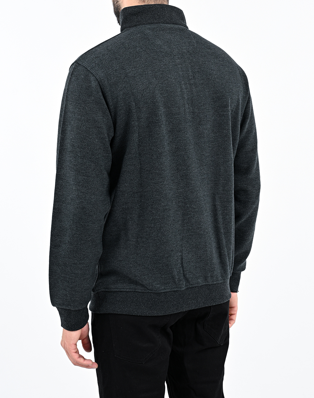 THE BOSTONIANS COTTON SWEATSHIRT HALF ZIP REGULAR FIT