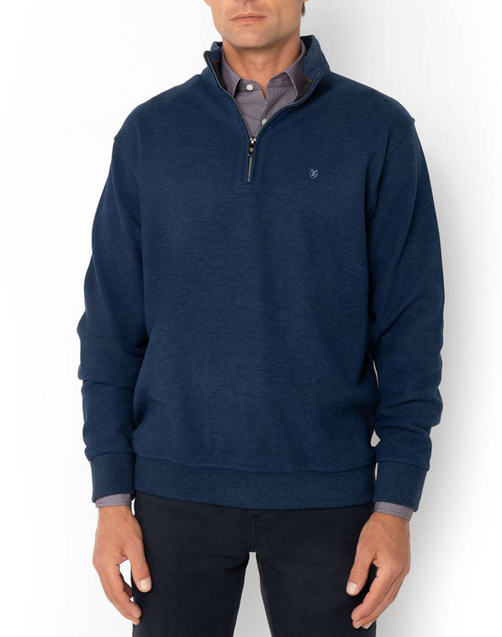 THE BOSTONIANS COTTON SWEATSHIRT HALF ZIP REGULAR FIT