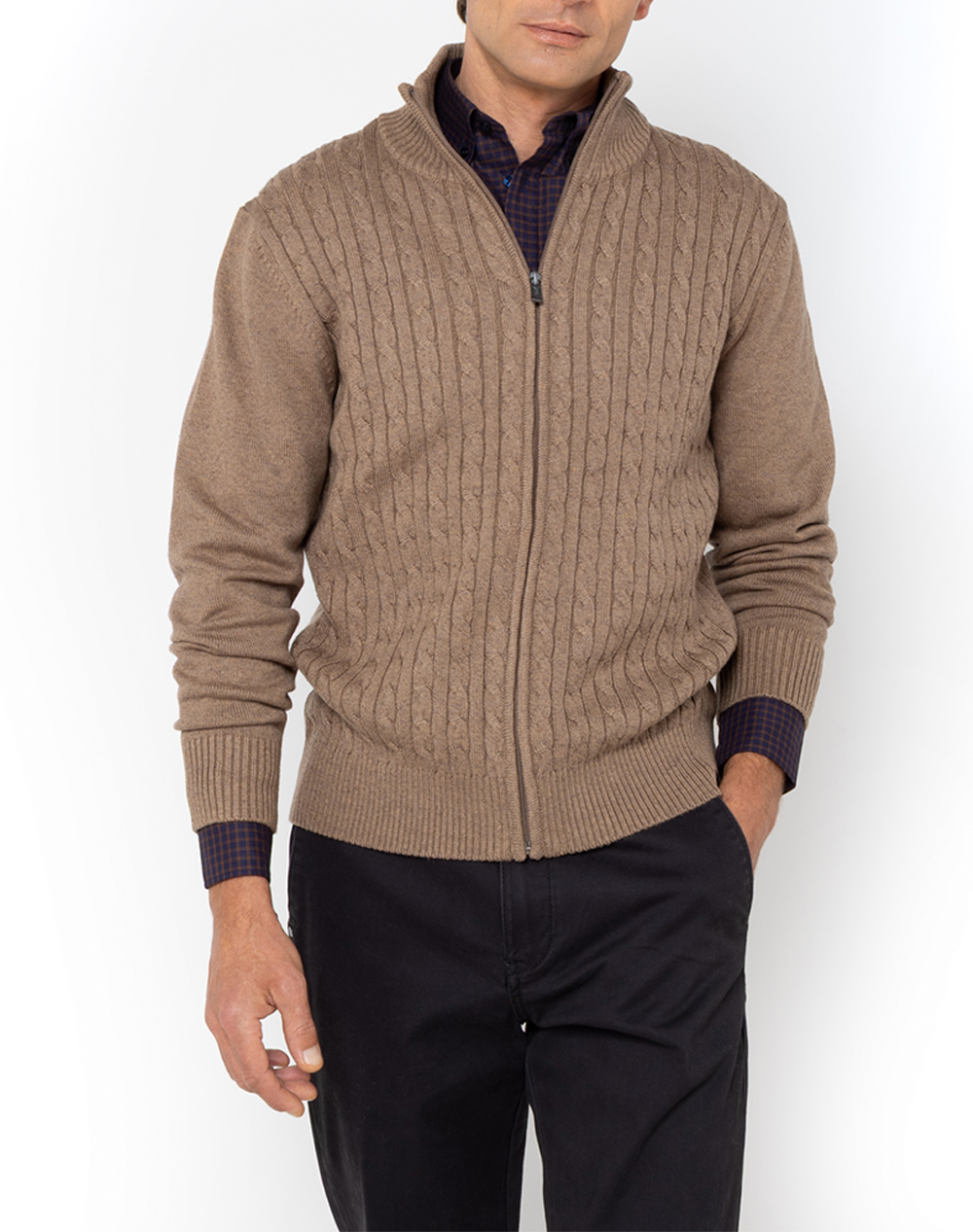 THE BOSTONIANS CARDIGAN CABLE REGULAR FIT