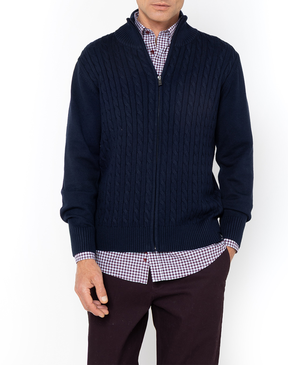THE BOSTONIANS CARDIGAN CABLE REGULAR FIT