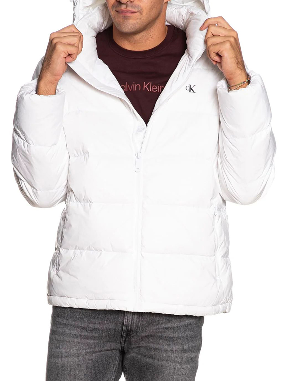 CALVIN KLEIN LS NYLN ZP OFF HD DW