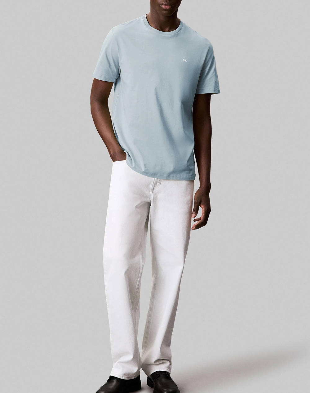 CALVIN KLEIN JEANS SS SMOOTH CTTN SOLID CREWNK TEE