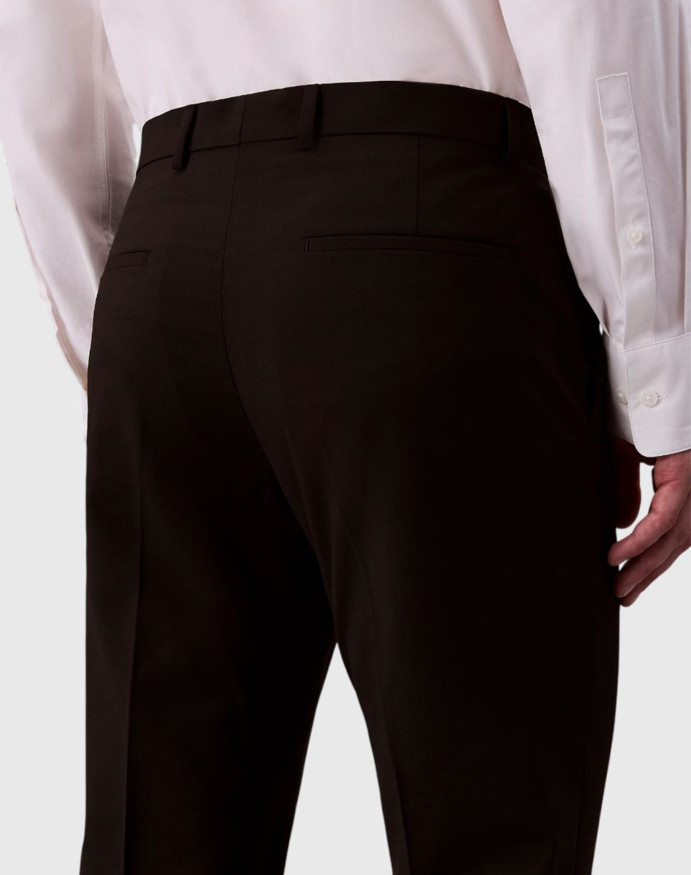 CALVIN KLEIN ITALIAN WOOL BLEND SLIM TROUSER