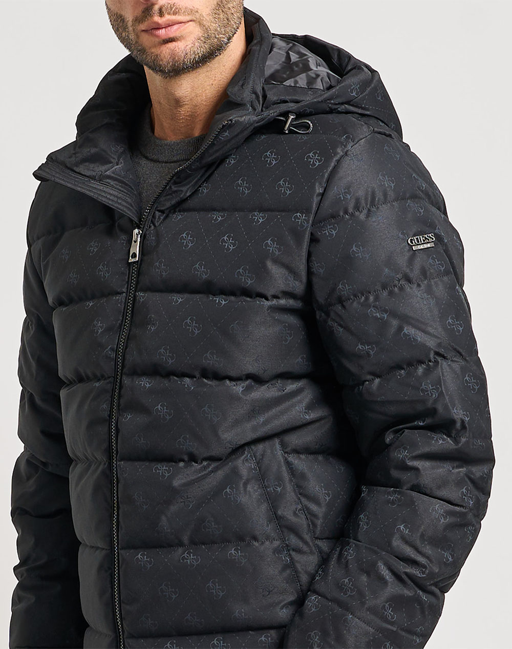 GUESS MONOGRAM PUFFA JACKET МЪЖКО ЯКЕ