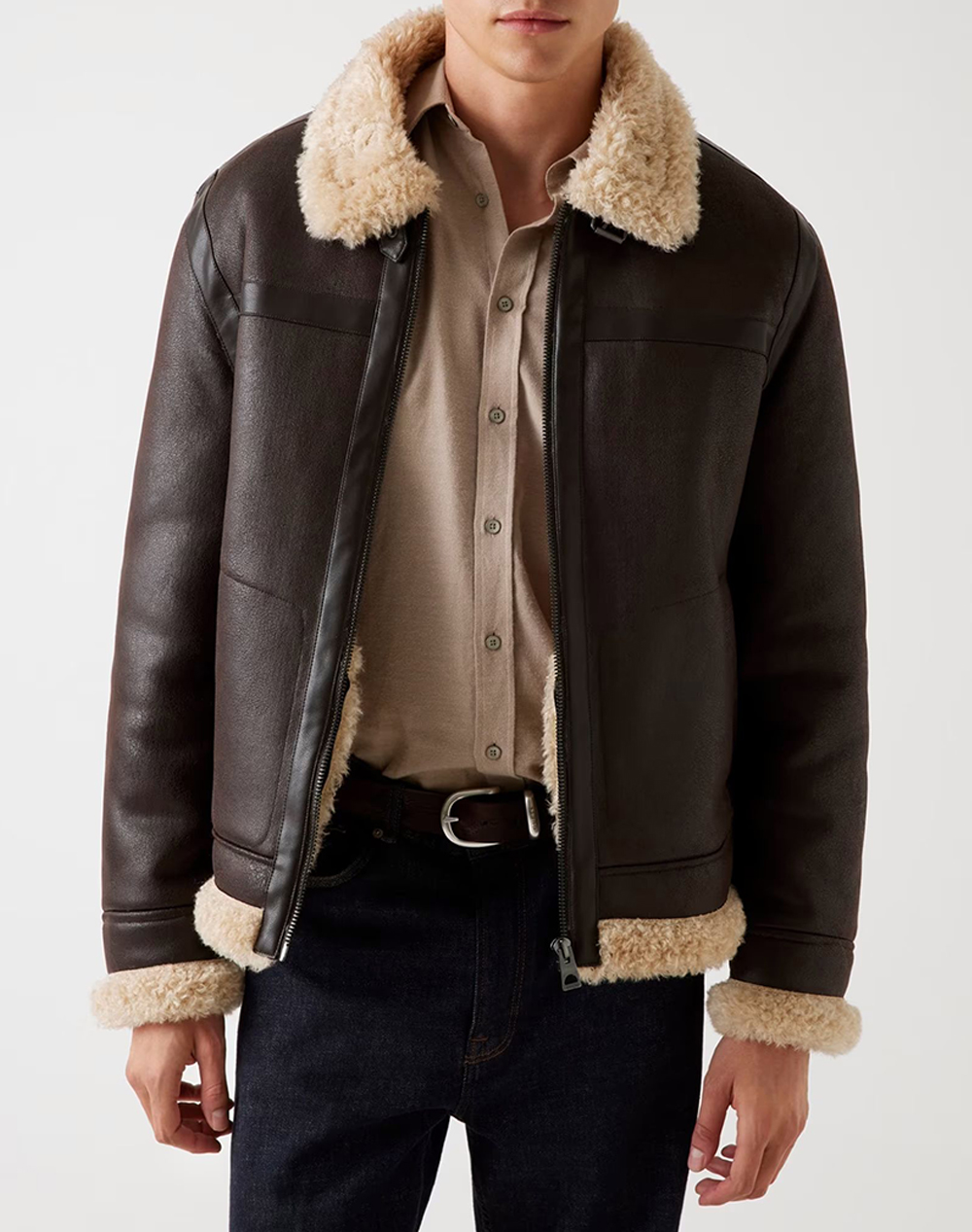 GUESS AVIATOR SHEARLING МЪЖКО ЯКЕ
