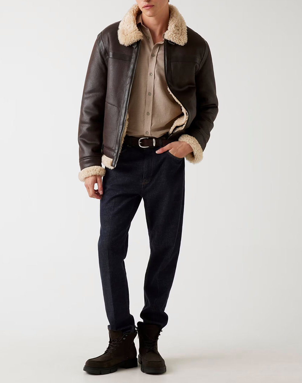 GUESS AVIATOR SHEARLING МЪЖКО ЯКЕ