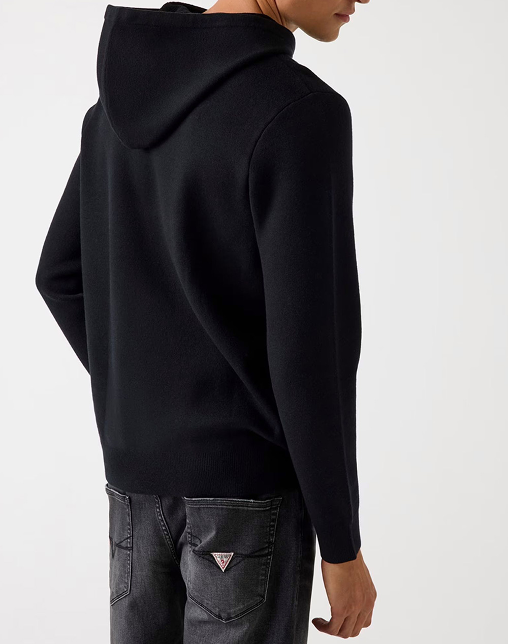 GUESS JOBY HOODIE FRENCH TERRY SWTR KNITTED MENS