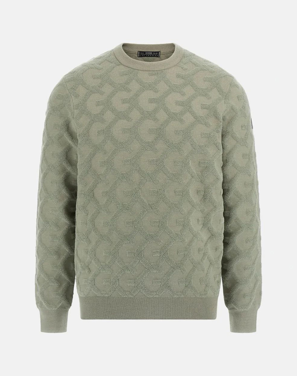 GUESS JOHN CN G CHAIN AO STITCH SWTR KNITTED MENS