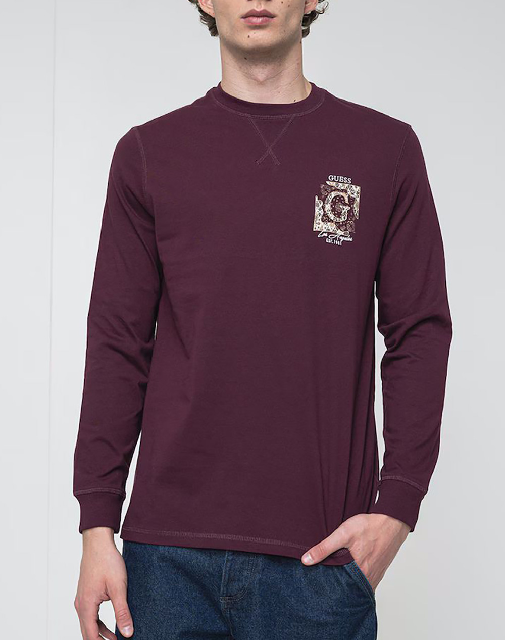 GUESS CN LS BIG G LOGO TEE МЪЖКА ТЕНИСКА