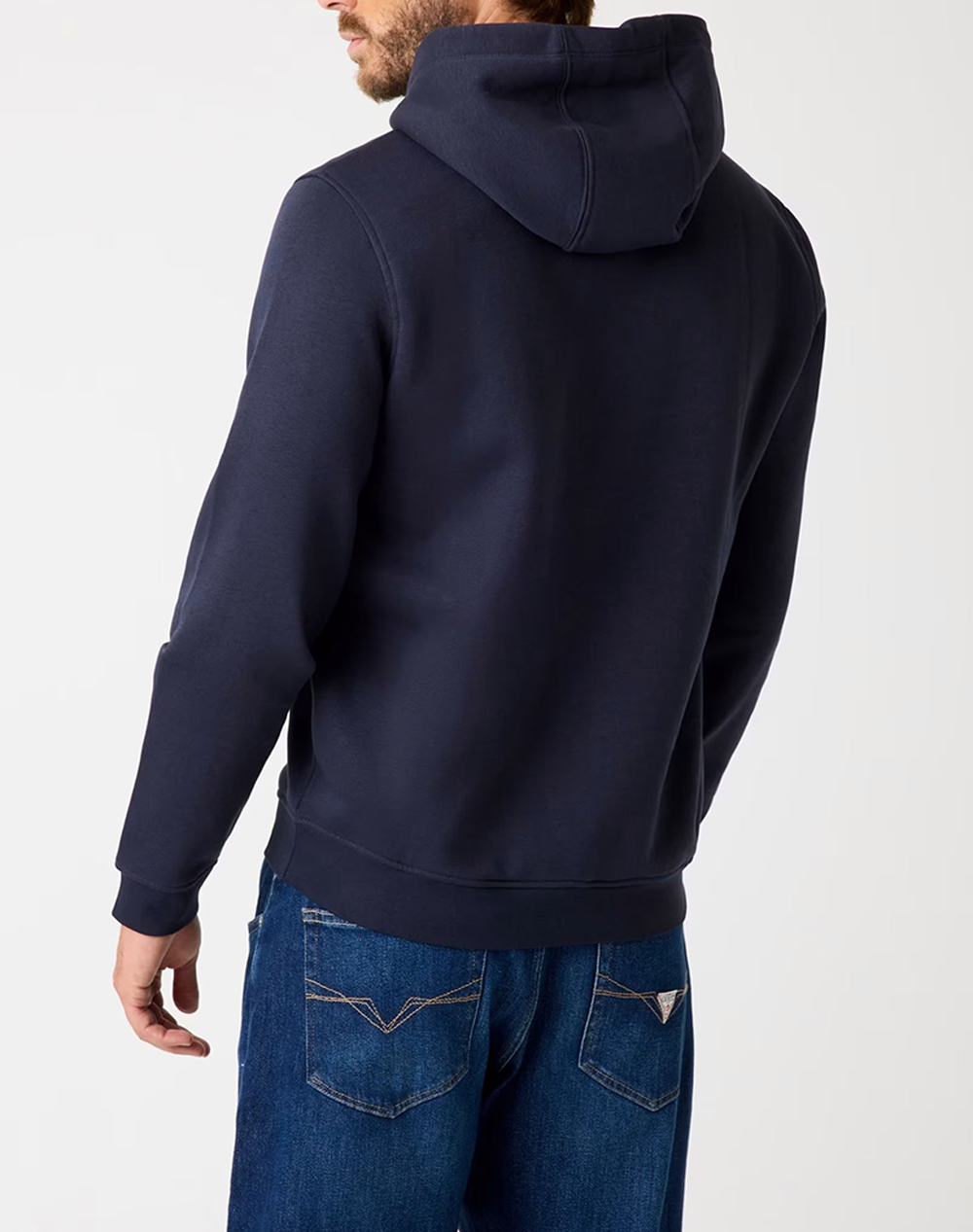 GUESS HOODED BASIC SWEATSHIRT MENS SWEATSHIRT
