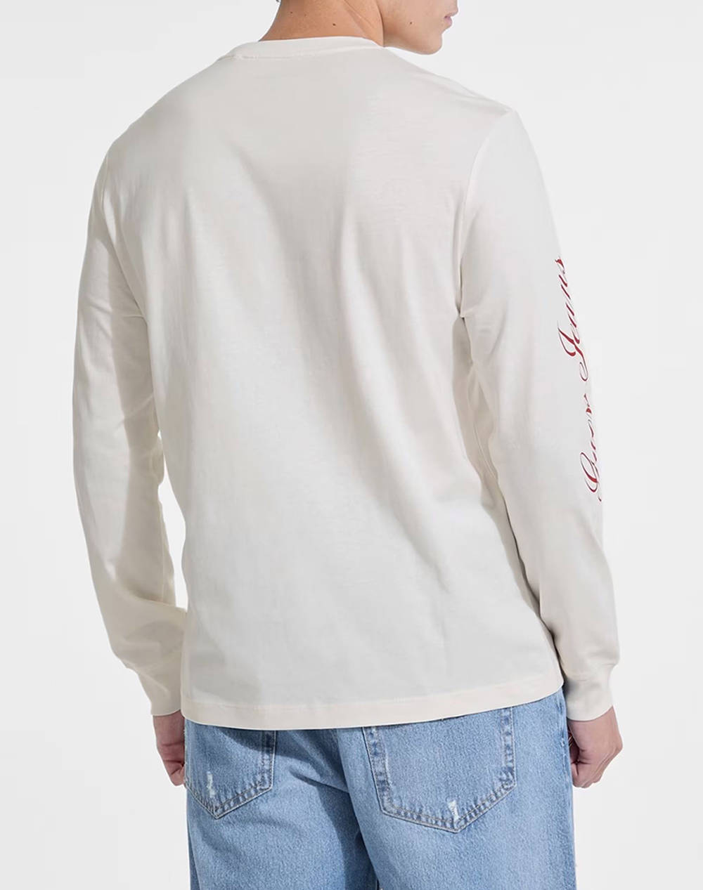 GUESS JEANS GJ CN LS REG PRINT ON SLEEVE МЪЖКА ТЕНИСКА