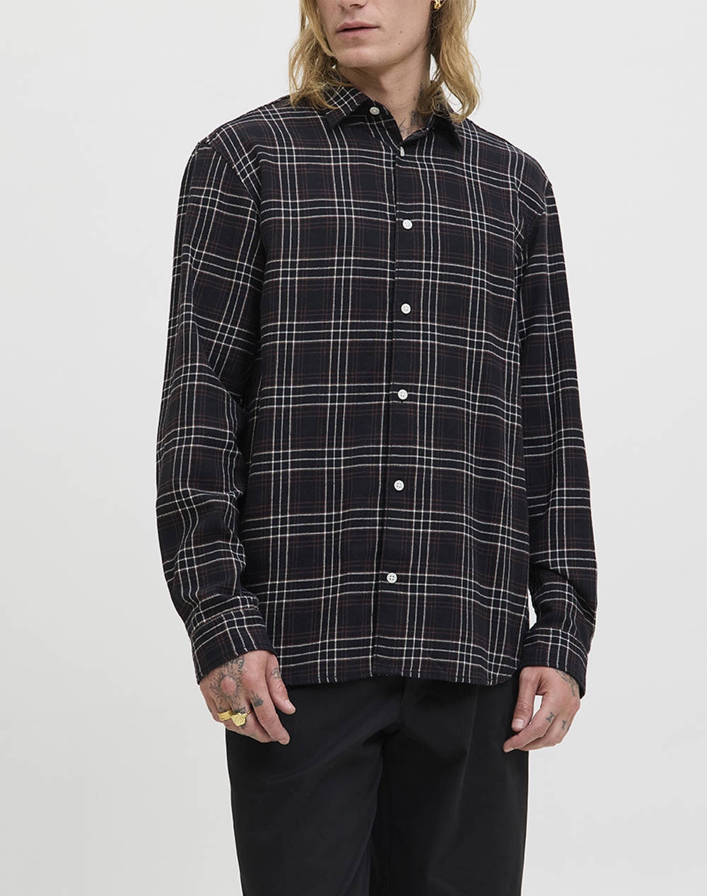 JACK&JONES JORJOSHUA FLANNEL CHECK SHIRT LS LN
