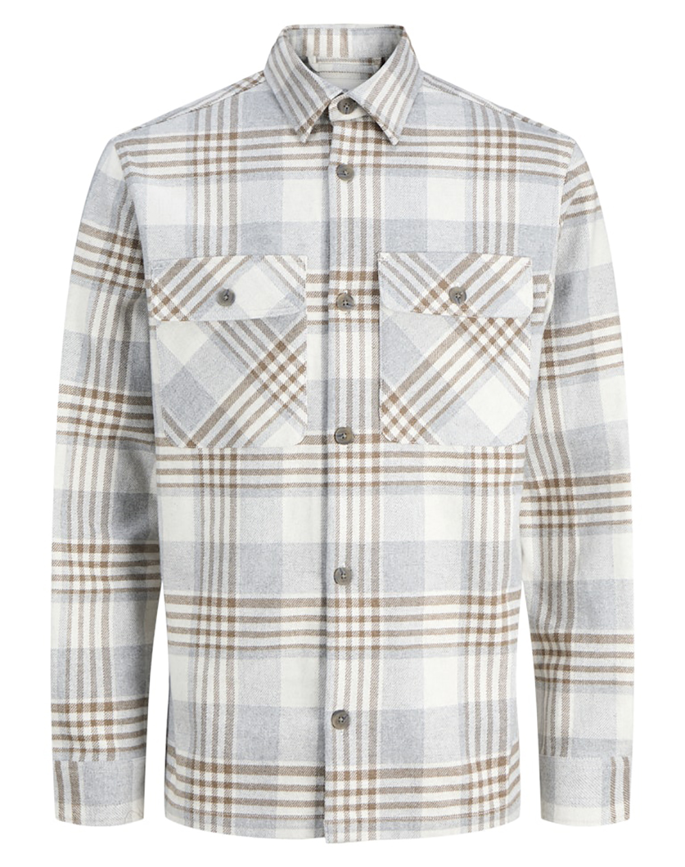 JACK&JONES JPRRAYLE MELANGE CHECK L/S OVERSHIRT SN