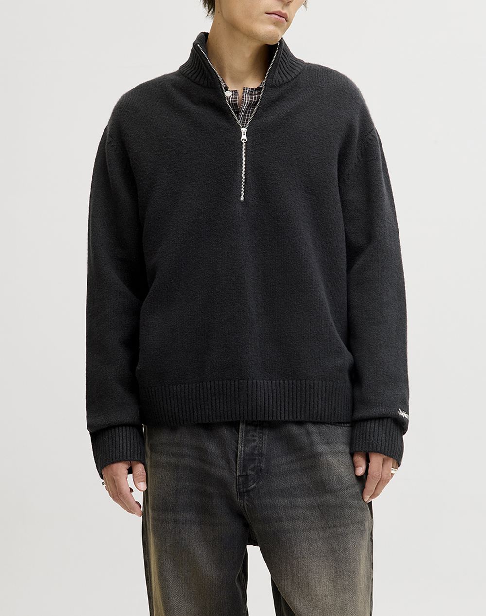 JACK&JONES JORNORREBRO KNIT HALF ZIP SN