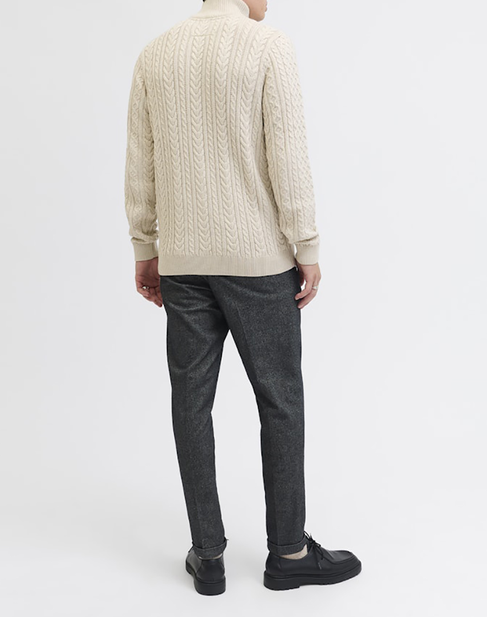 JACK&JONES JPRBLUSEAN KNIT CABLE HALF ZIP SN