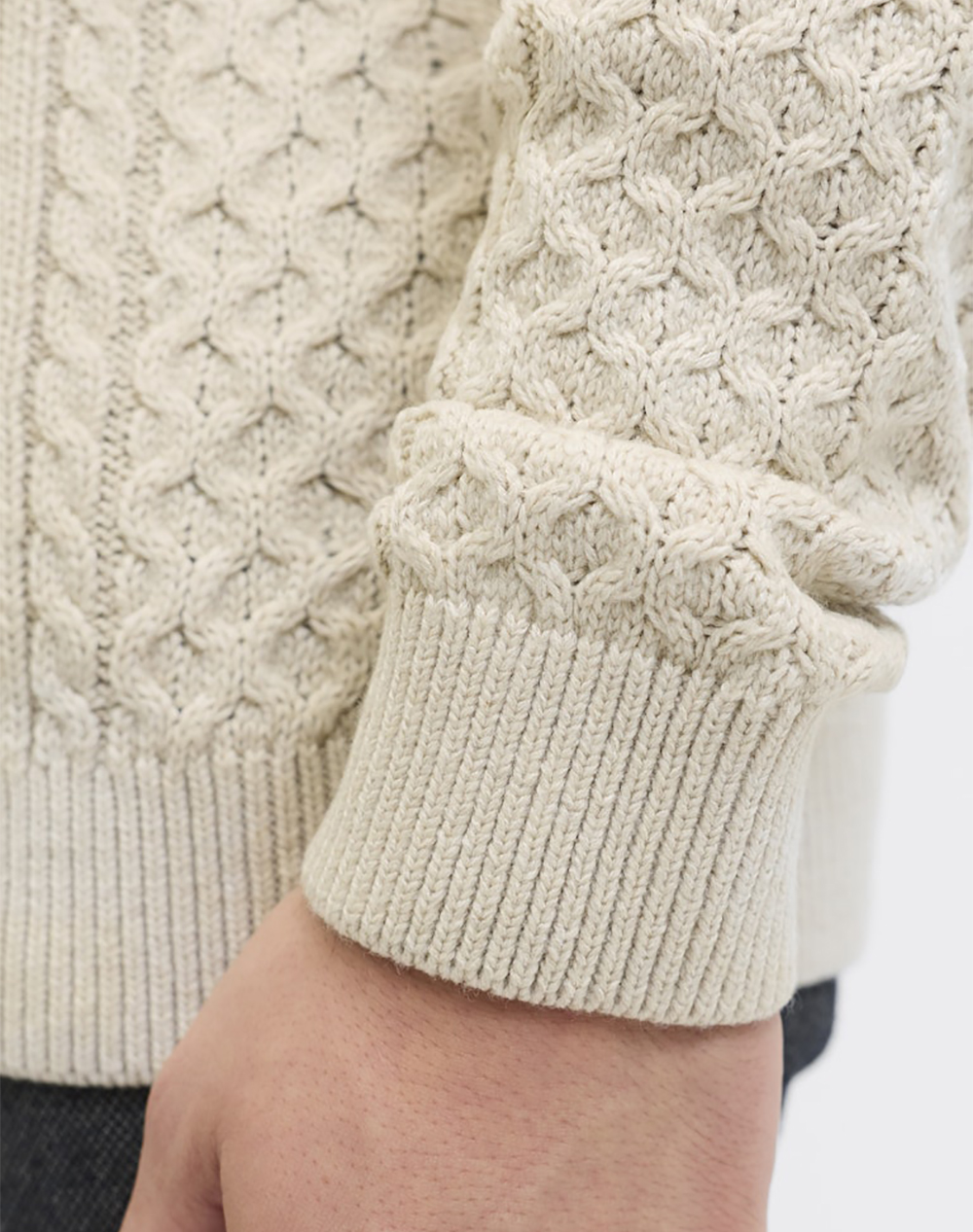 JACK&JONES JPRBLUSEAN KNIT CABLE HALF ZIP SN