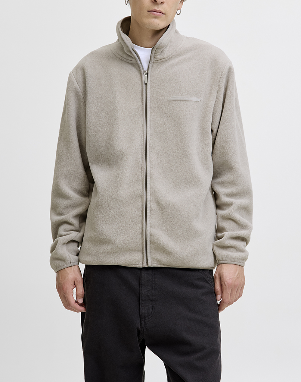 JACK&JONES JCOFUSION FLEECE SWEAT ZIP HIGH NECK