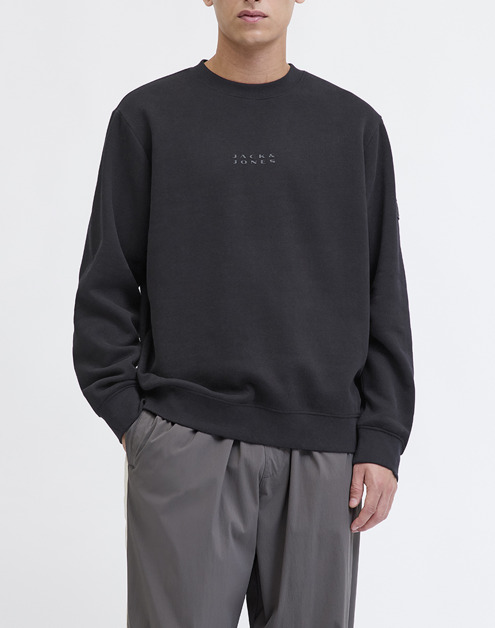 JACK&JONES JCOPOINT SWEAT BADGE CREW NECK BF