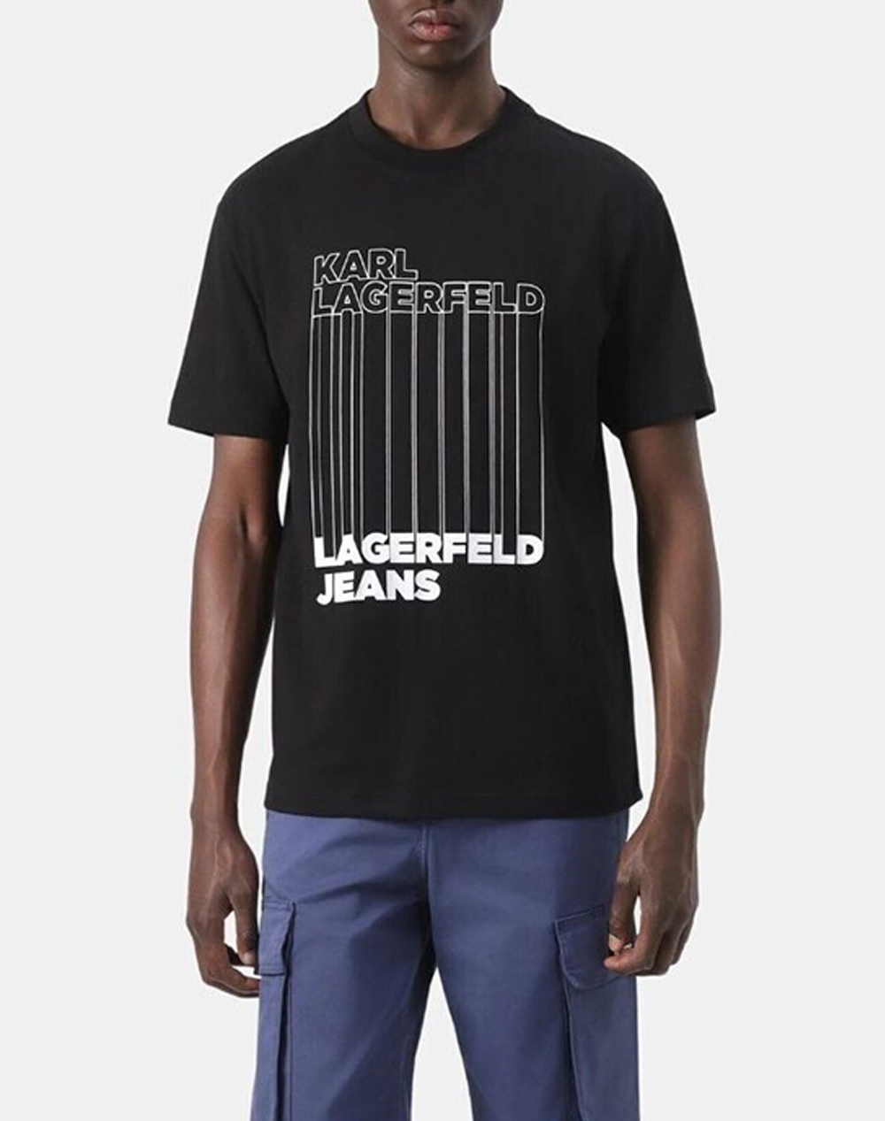 KARL LAGERFELD JEANS KLJ REG BARCODE TEE