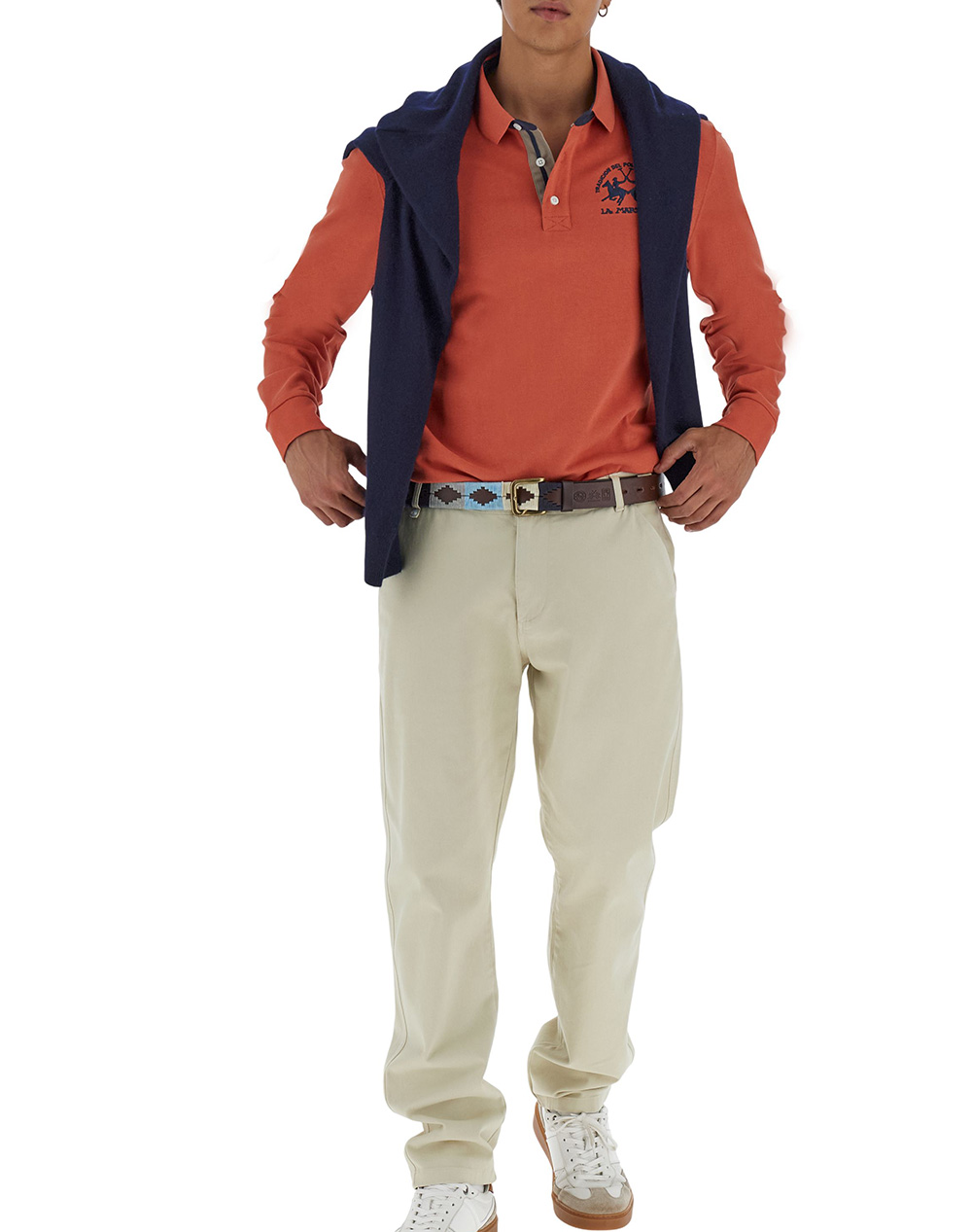 LA MARTINA БЛУЗА POLO MMMAN L/S POLO HEAVY JERSEY