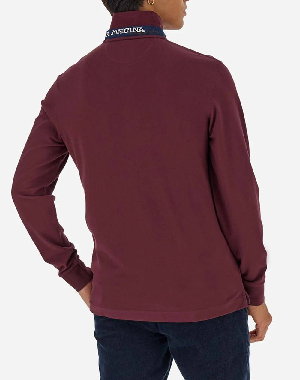LAMARTINA BLOUSE ПОЛО MM MAN L/S POLO PIQUET STRETCH