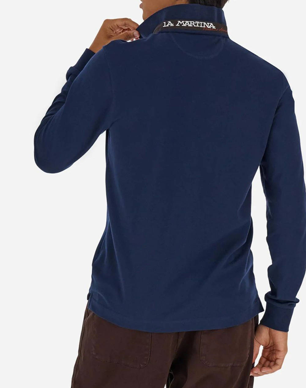 LAMARTINA BLOUSE ПОЛО MM MAN L/S POLO PIQUET STRETCH