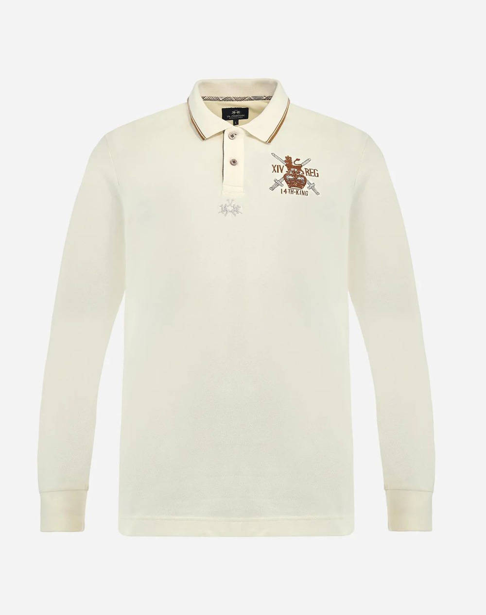 LAMARTINA BLOUSE ПОЛО MM MAN POLO L/S PIQUET STRETCH