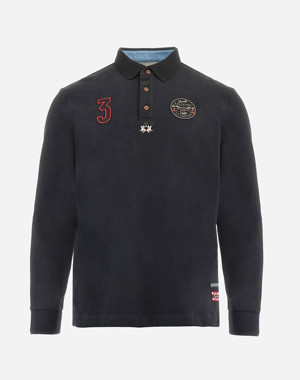 LAMARTINA BLOUSE ПОЛО MM MAN L/S POLO HEAVY JERSEY