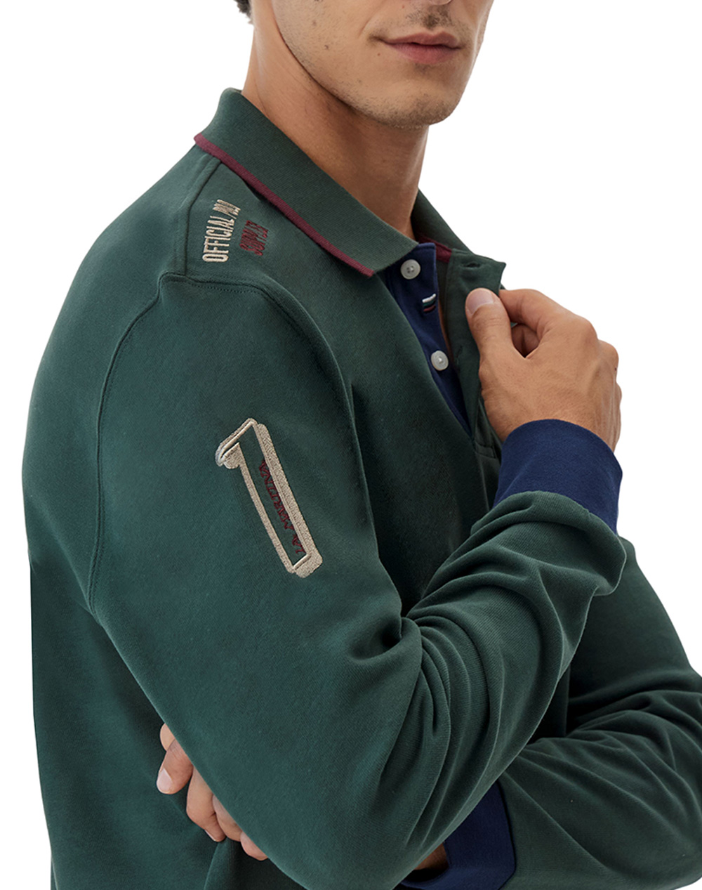 LAMARTINA BLOUSE ПОЛО MM MAN L/S POLO HEAVY JERSEY