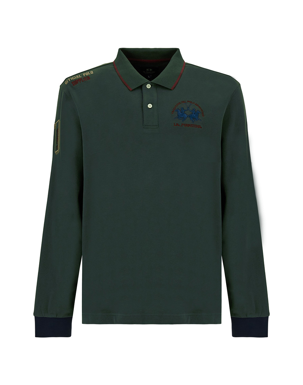 LAMARTINA BLOUSE ПОЛО MM MAN L/S POLO HEAVY JERSEY