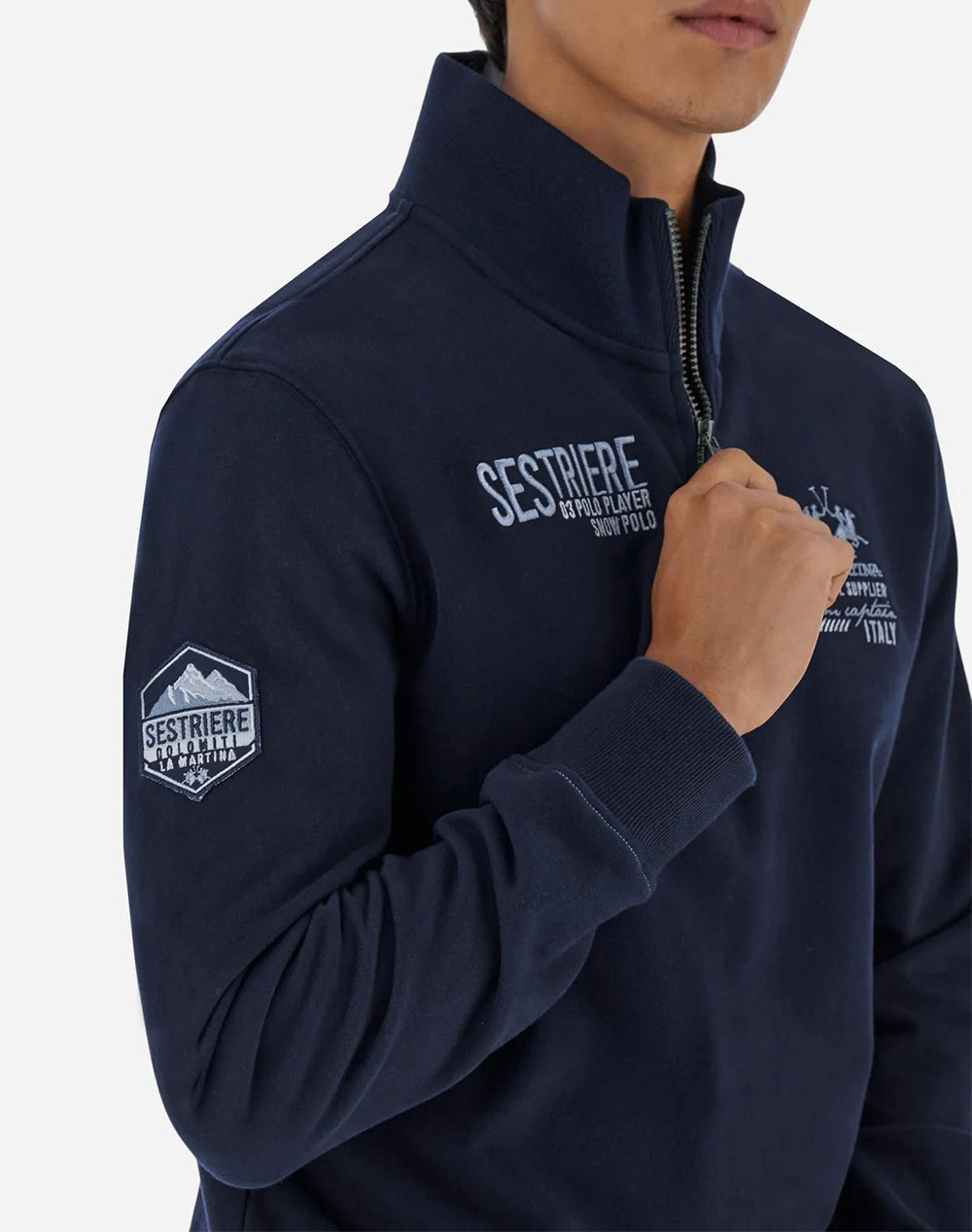 LA MARTINA БЛУЗА SWEATSHIRT MMMAN HALF ZIP SWEATSHIRT HEAVY