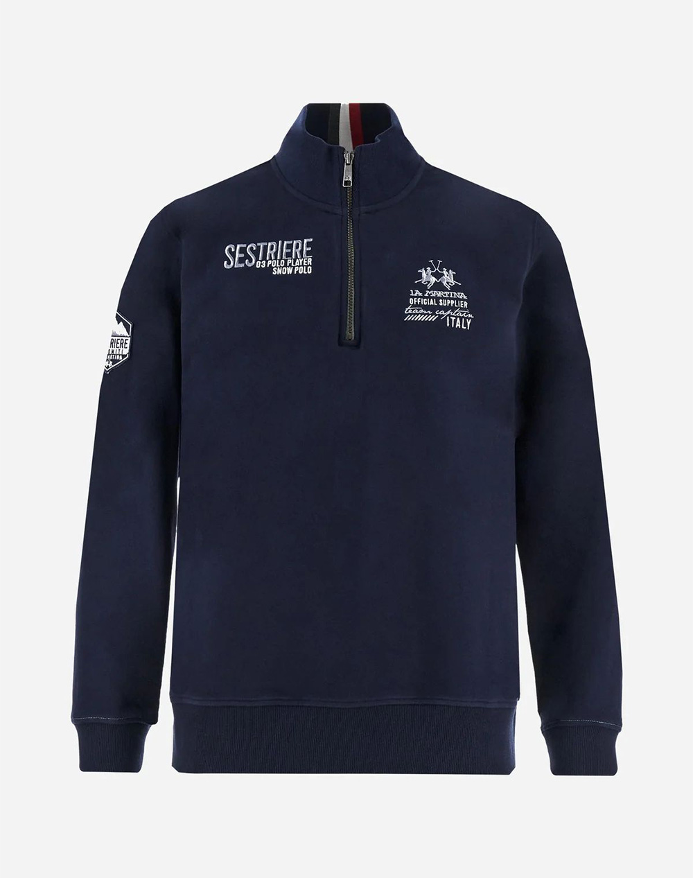 LA MARTINA БЛУЗА SWEATSHIRT MMMAN HALF ZIP SWEATSHIRT HEAVY