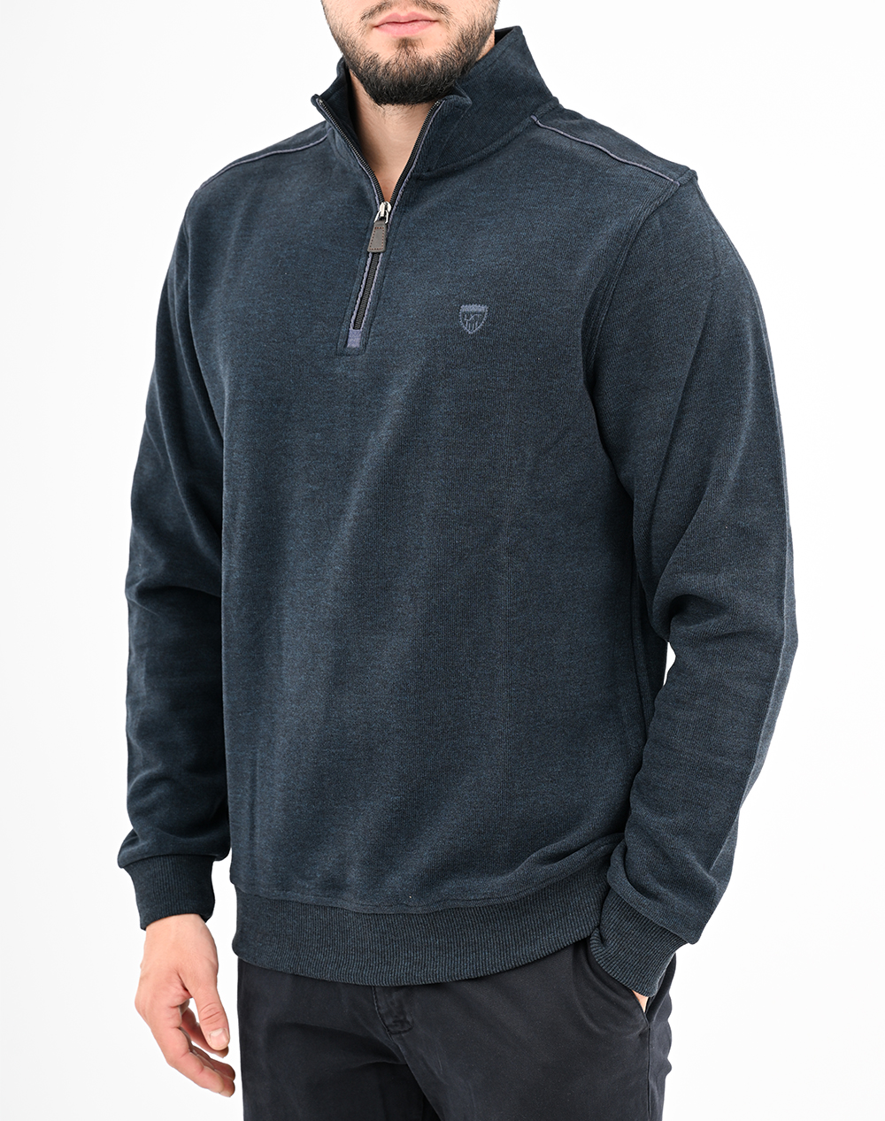 LEXTON SWEATSHIRT POLO ZIP 70%ПАМУК-30%ПОЛИ.
