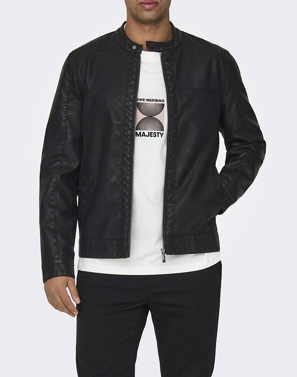 ONLY&SONS ONSMIKE PU RACER JACKET OTW NOOS