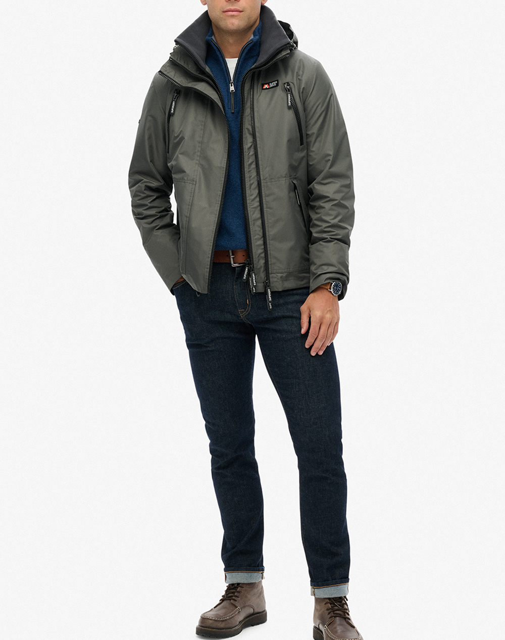 SUPERDRY D1 SDSW HOODED MTN WINDBREAKER JACKET МЪЖКО ЯКЕ