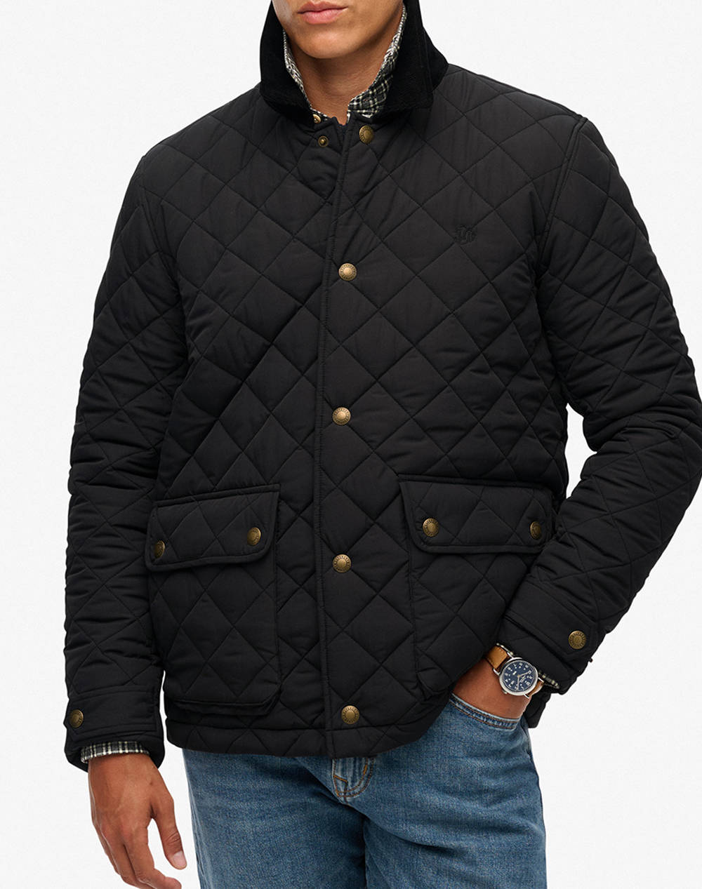SUPERDRY D3 STUD QUILTED ESTATE COACH JACKET МЪЖКО ЯКЕ