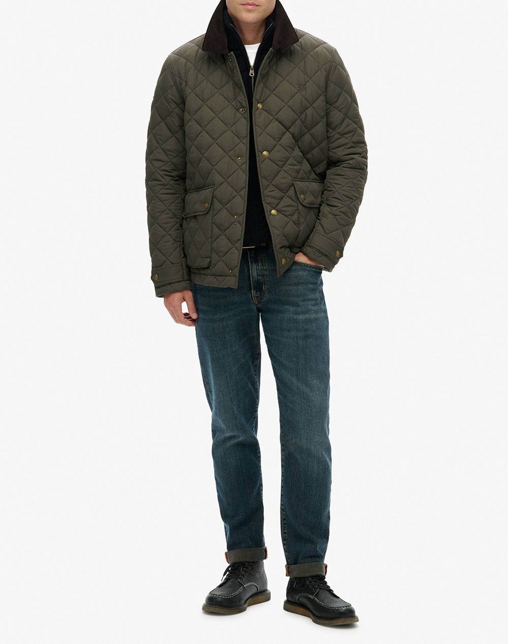 SUPERDRY D3 STUD QUILTED ESTATE COACH JACKET МЪЖКО ЯКЕ