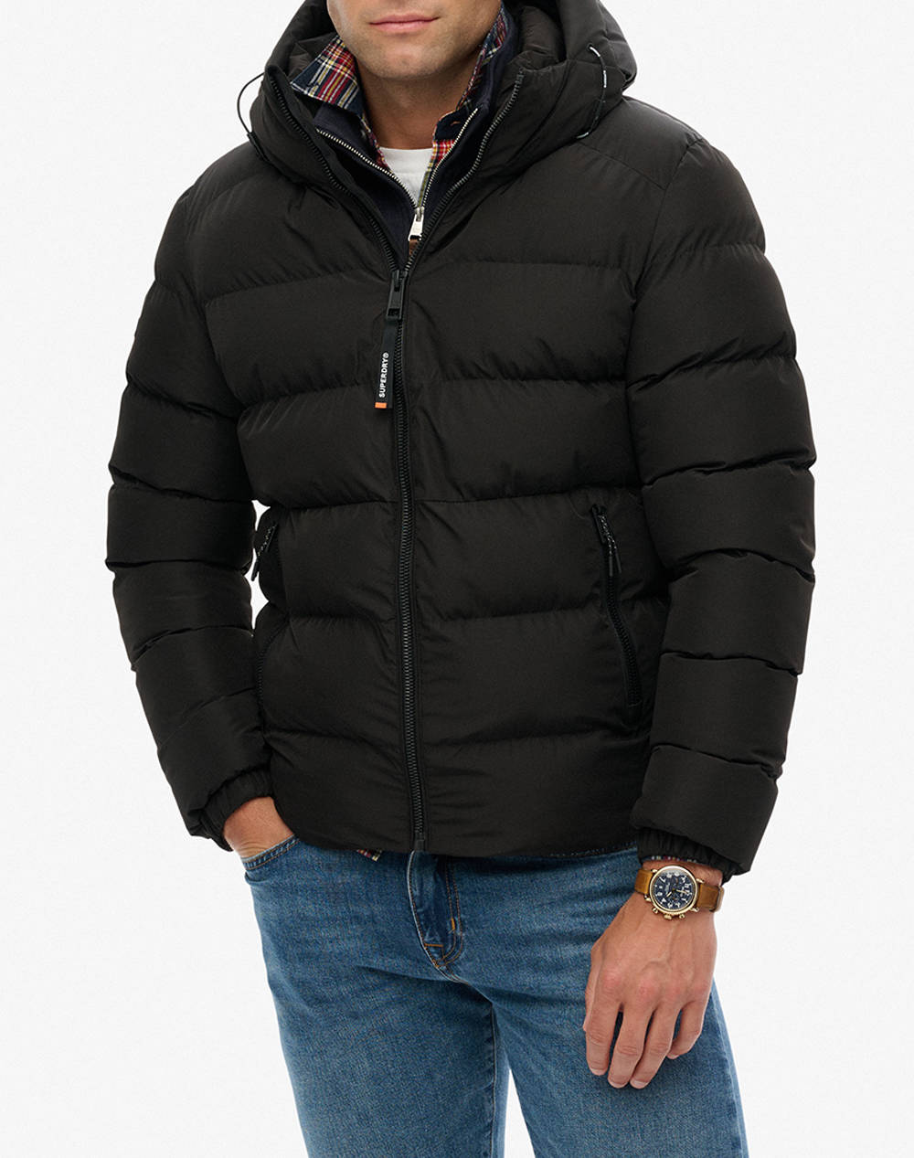 SUPERDRY D1 SDSW HOODED SPORTS PUFFER JACKET МЪЖКО ЯКЕ