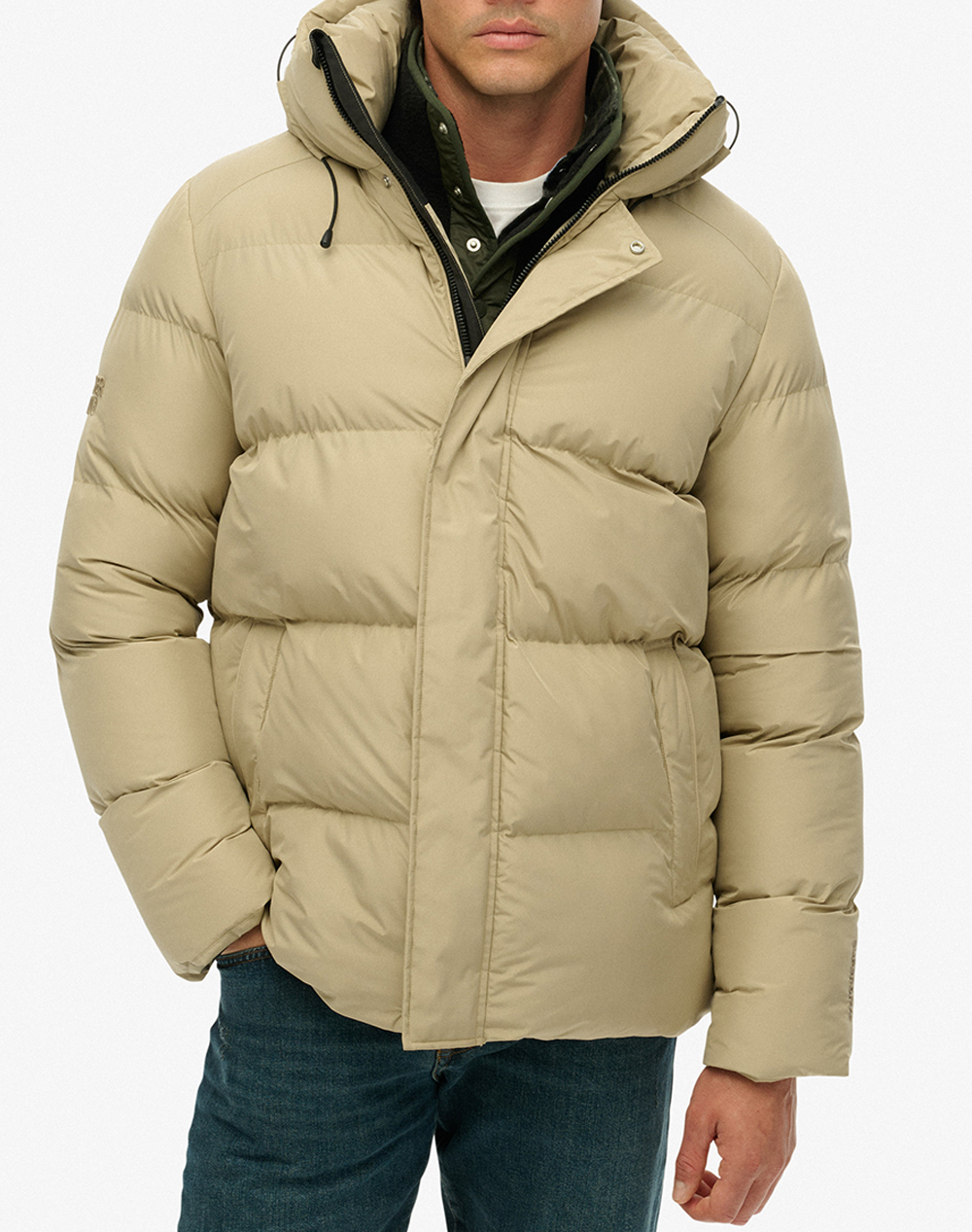 SUPERDRY D2 SDSW HOODED 5 BAFFLE SPORTS PUFFER МЪЖКО ЯКЕ