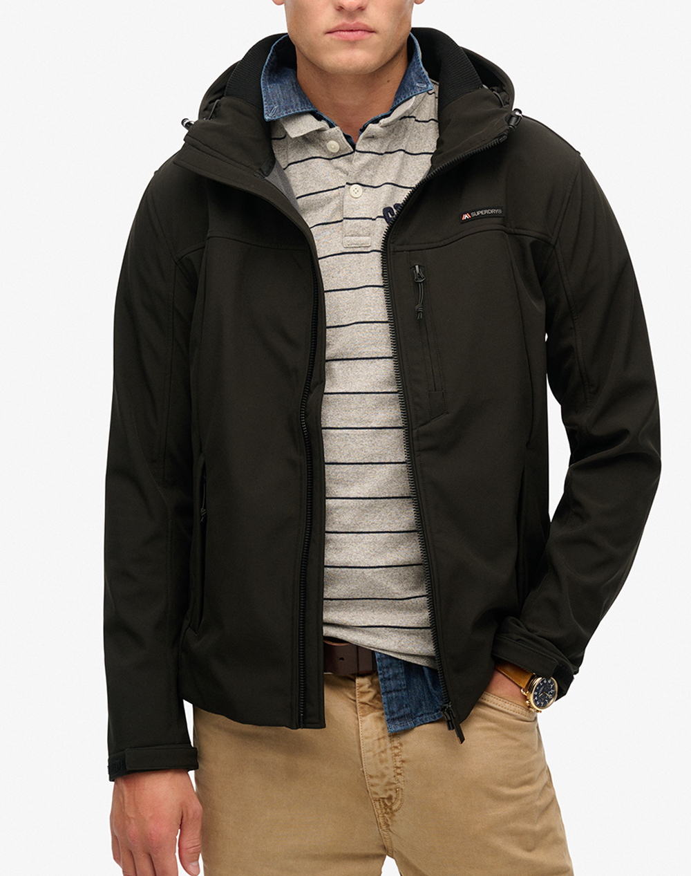SUPERDRY D1 SDSW HOODED SOFT SHELL TREKKER JKT МЪЖКО ЯКЕ