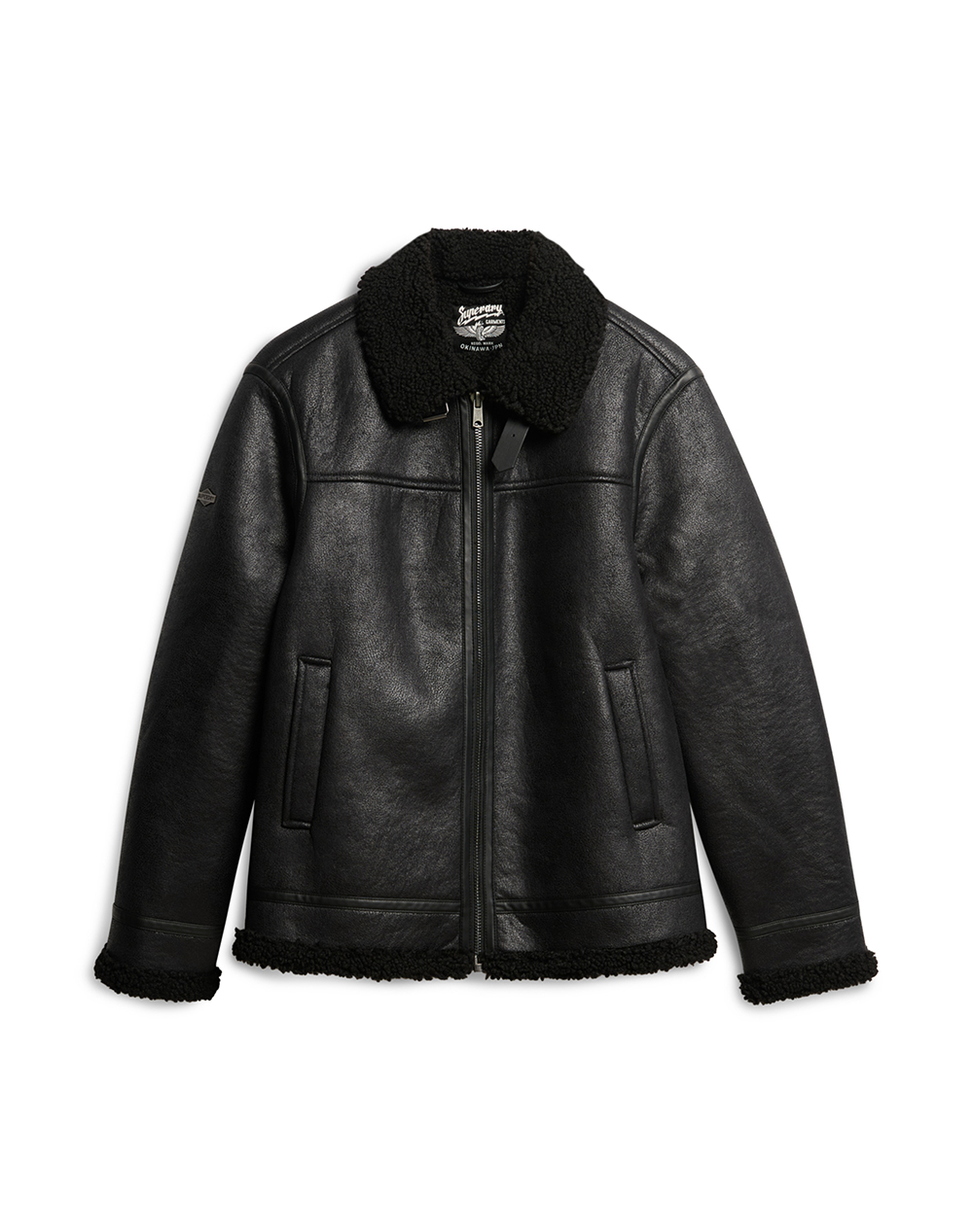 SUPERDRY D2 OVIN FAUX SHEARLING AVIATOR JACKET МЪЖКО ЯКЕ