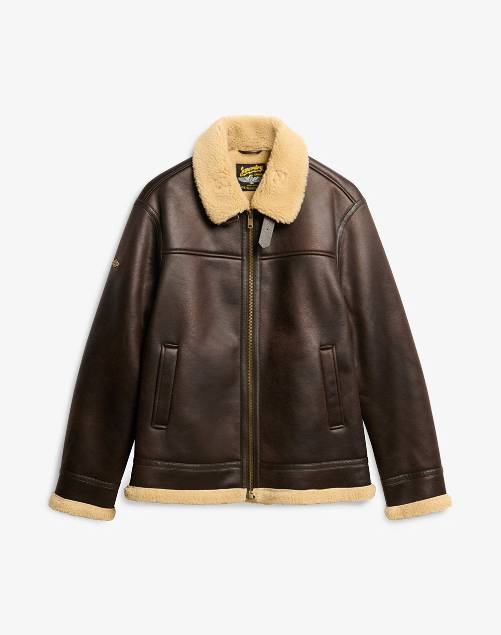 SUPERDRY D2 OVIN FAUX SHEARLING AVIATOR JACKET МЪЖКО ЯКЕ