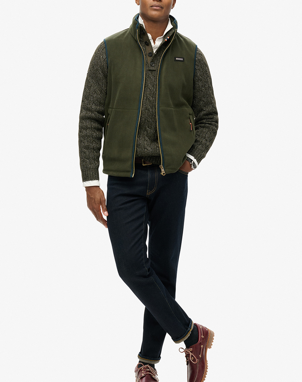 SUPERDRY D3 OVIN ESTATE FLEECE GILET МЪЖКО ЯКЕ