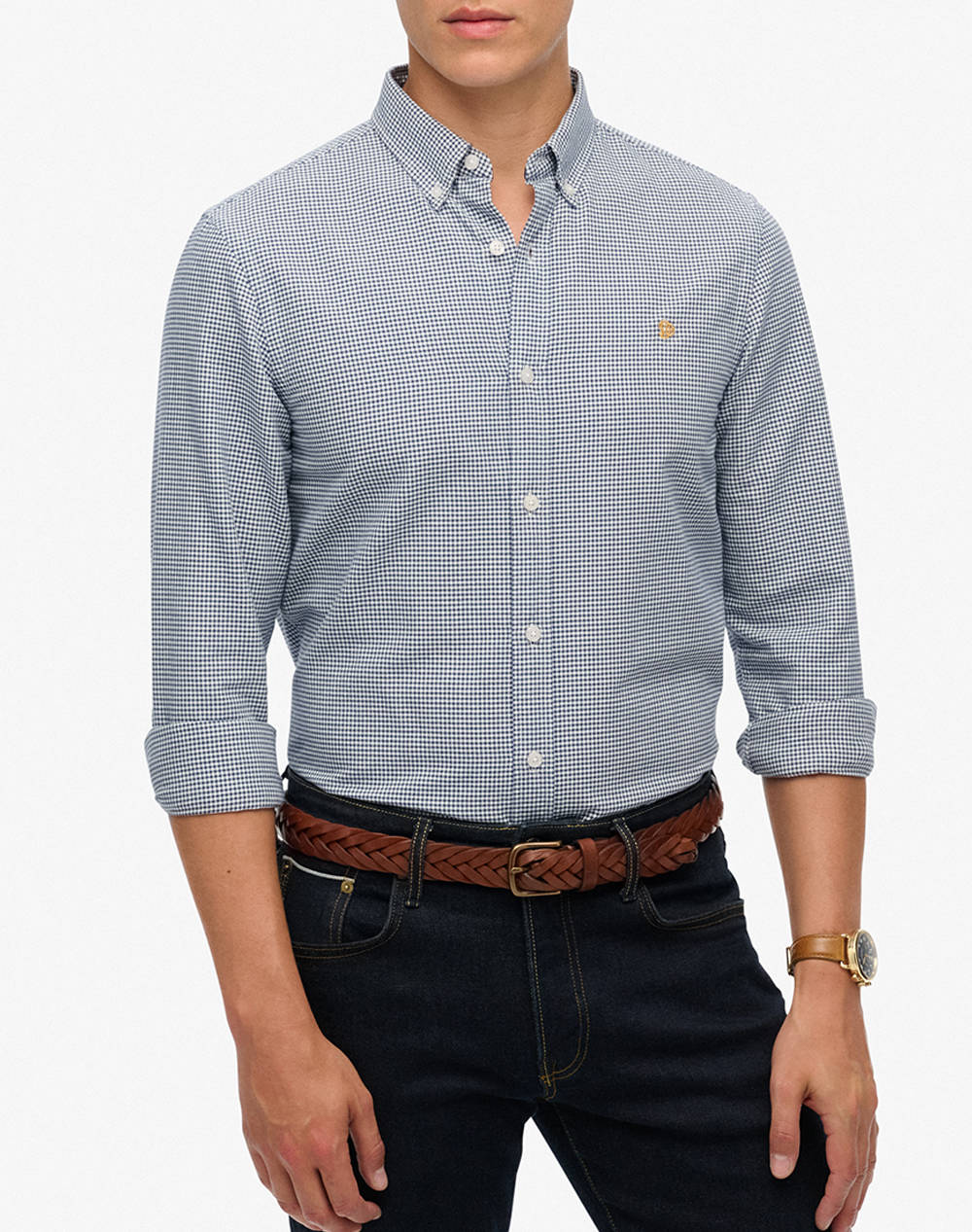 SUPERDRY D2 STUD CLASSIC OXFORD L/S SHIRT МЪЖКА РИЗА