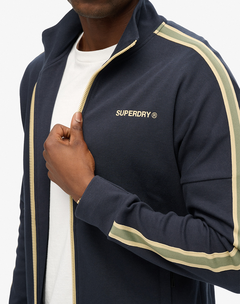 SUPERDRY D2 OVIN TECH CULT LOOSE TRACK TOPМЪЖКИ СУИТШЪРТ