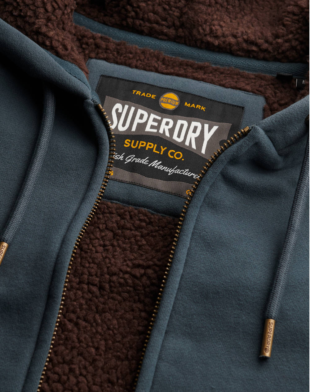 SUPERDRY D1 BORG LINED ZIPHOOD MENS SWEATSHIRT