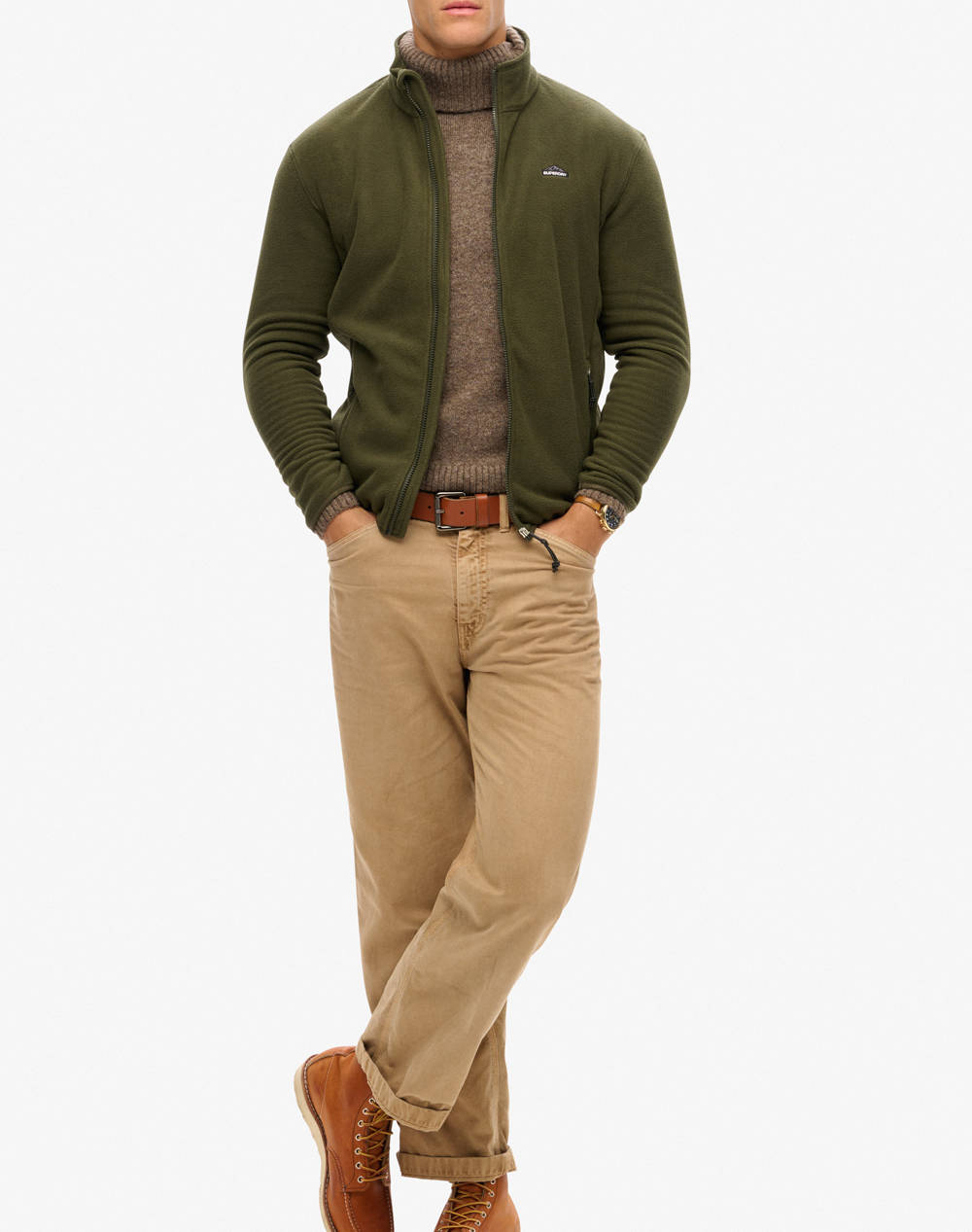 SUPERDRY D1 OVIN POLAR FLEECE FULL ZIP MENS SWEATSHIRT