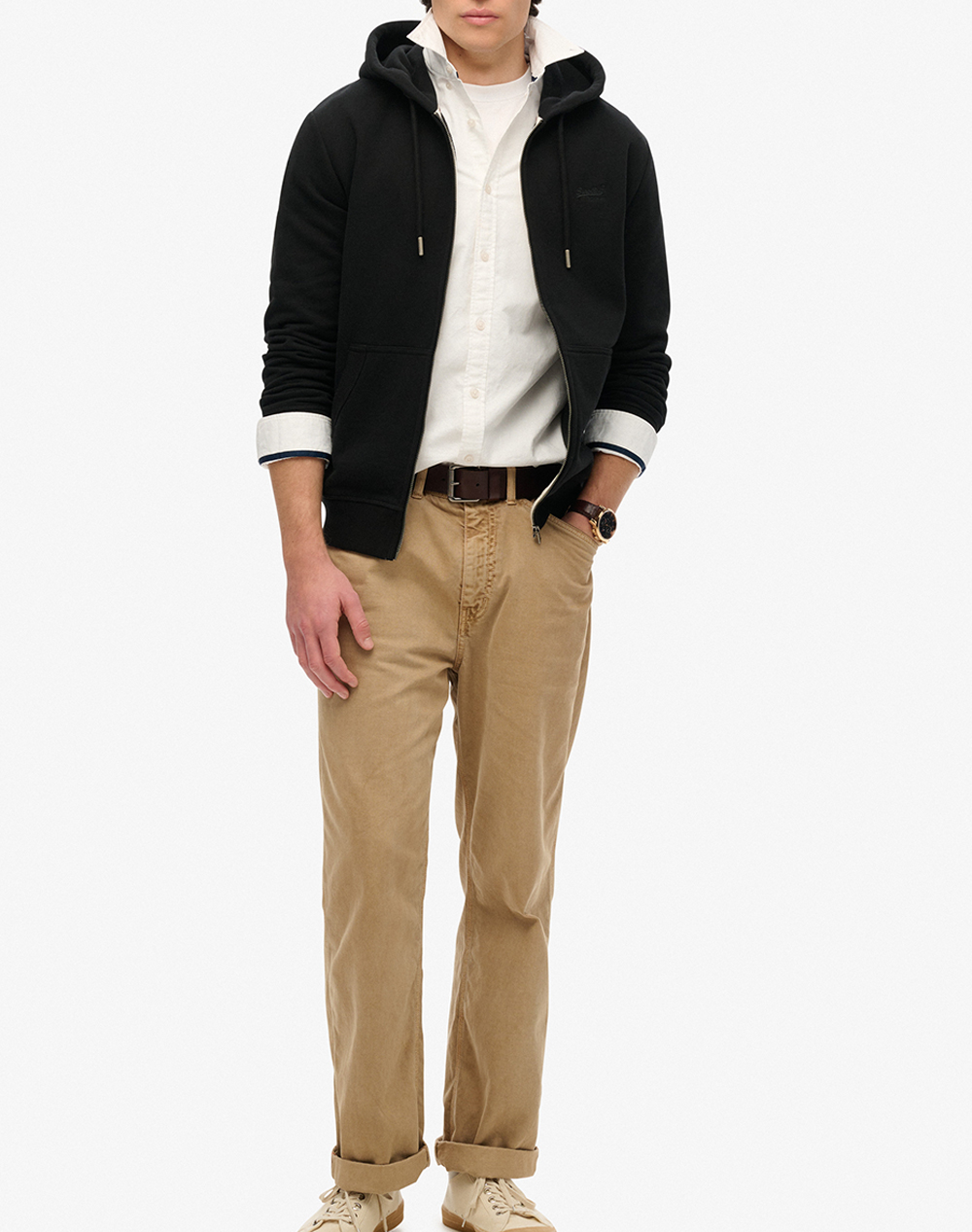 SUPERDRY D1 OVIN ESSENTIAL LOGO ZIP HOODIE HB MENS SWEATSHIRT